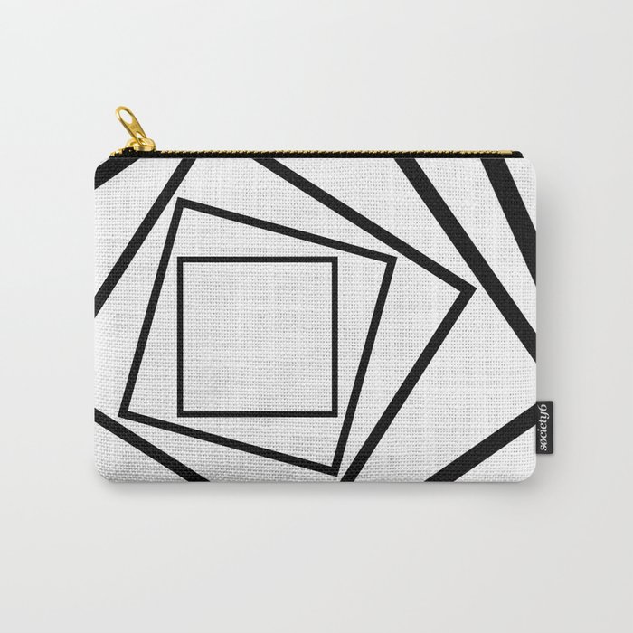 Hypnotic Black And White Carry-All Pouch