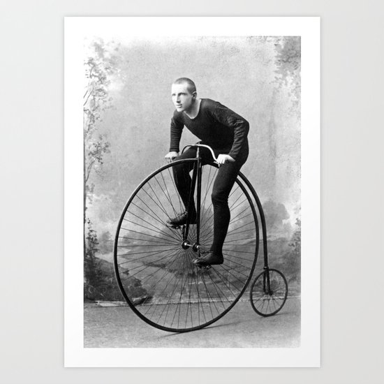 Velocipede racer Art Print
