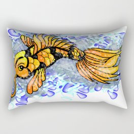Koi Splashing in Water Rectangular Pillow