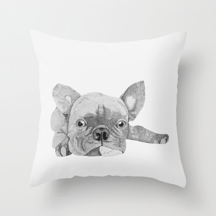 French Bulldog 2 Throw Pillow