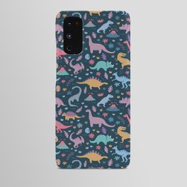 Dinosaur + Flowers Pattern Android Case