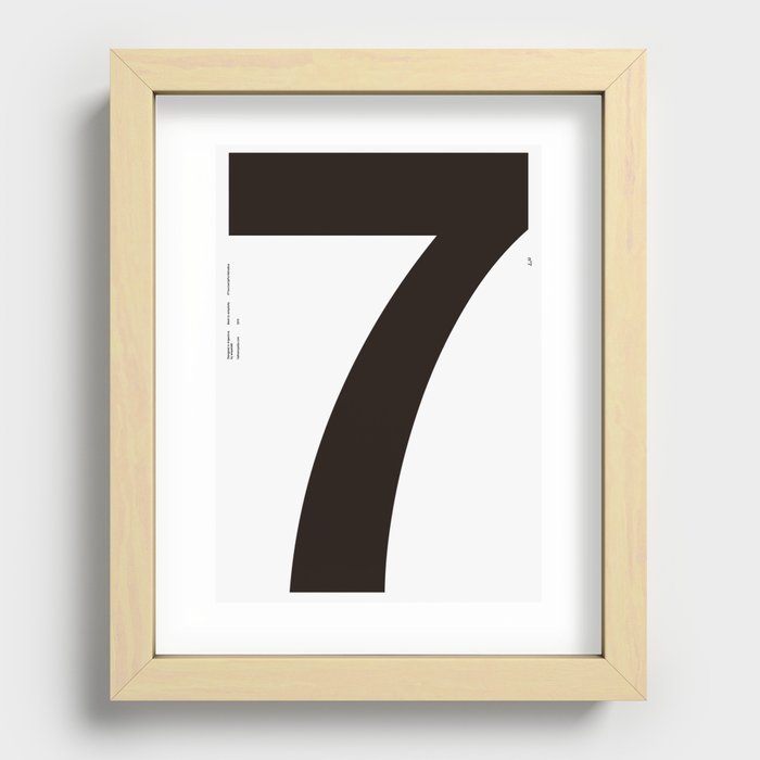 Nº7. Helvetica Posters by empatía® Recessed Framed Print