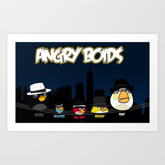 Angry Boids Art Print