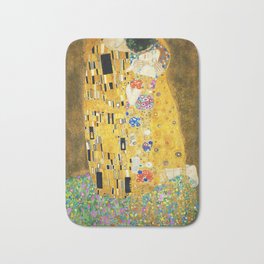 Gustav Klimt The Kiss Badematte | Painting, Vintage, Artnouveau, Kiss, Pattern, Gustavklimt, Gold, Jugendstil, Iconic, Love 