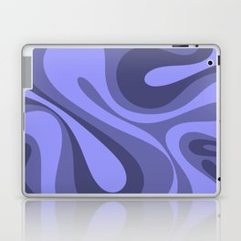 Mod Swirl Retro Abstract Pattern in Periwinkle Purple Tones Laptop Skin