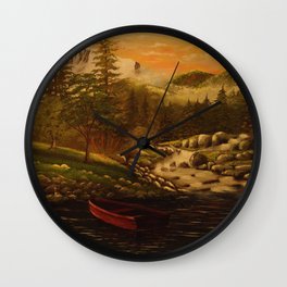 Fall Wall Clock | Painting, Nature, Landscape 