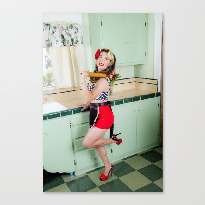 Rolling Pin Pinup Canvas Print