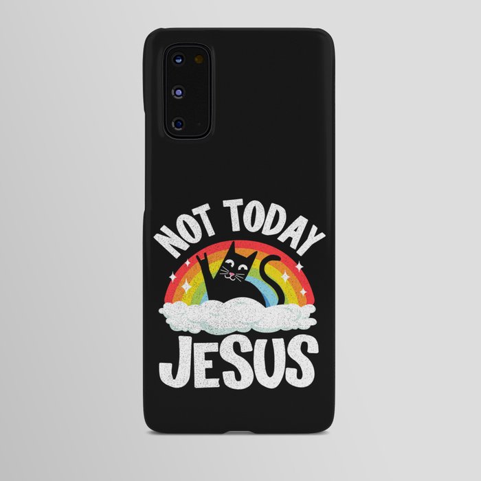 Not Today Jesus Funny Heavy Metal Android Case