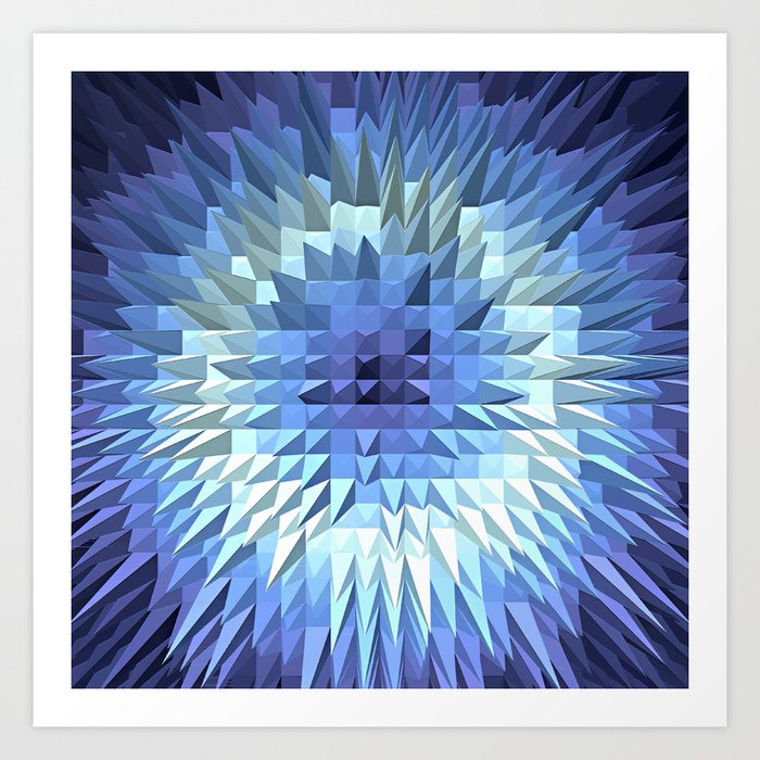 Abstract Geometric 3d Poligonal Texture Art Print By Stellagala