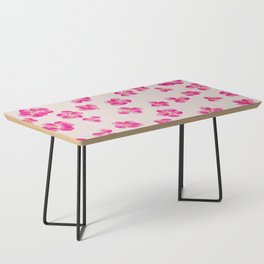 Fuchsia Pink Ditsy Floral Pattern Coffee Table