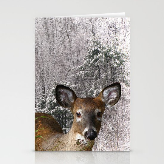 Deer and Frosty Hills Stationery Cards