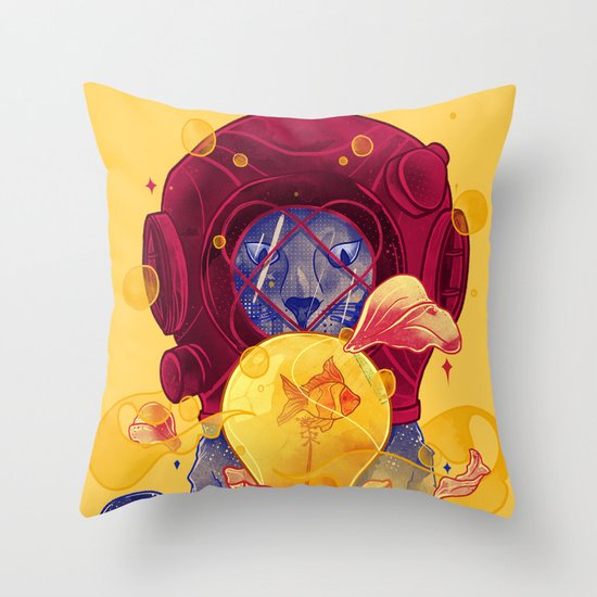 La Lumiere (Yellow) Throw Pillow