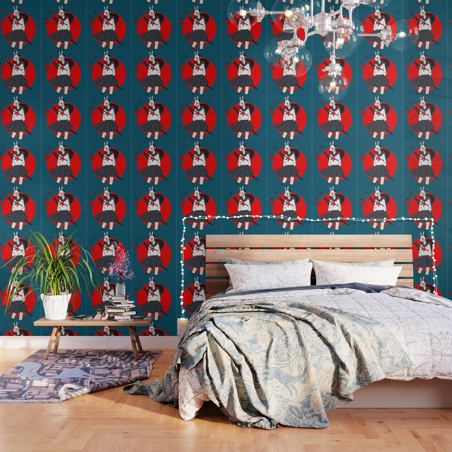 Kitsune Bunny Warrior Wallpaper By Tirme Art Society6 Kitsune Bunny Warrior Wallpaper By Tirme Art Society6