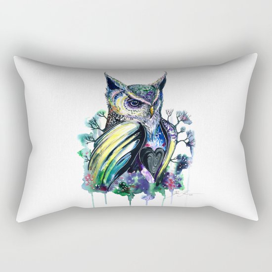 "owl" Rectangular Pillow