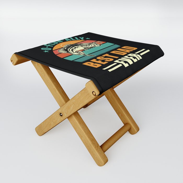 Angler Fishing Best Dad Ever O-Fish-Ally Fisherman Folding Stool