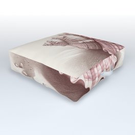 Pastel Pink Seashell Outdoor Floor Cushion