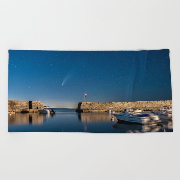 Comet Neowise at Lanes cove Beach Towel