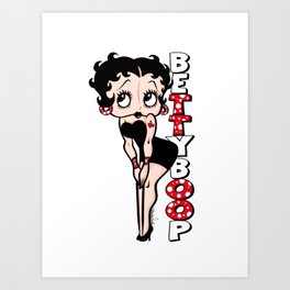 Betty Boop Color (Full Sized) By Art In The Garage  Art Print