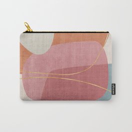 Pebbled Beach  Carry-All Pouch | Blues, Pasterls, Contemporary, Coolcolors, Shapes, Modart, Geometric, Relaxed, Uniqueart, Retroart 