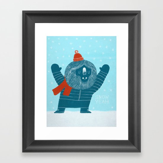 Snow Yeah Framed Art Print