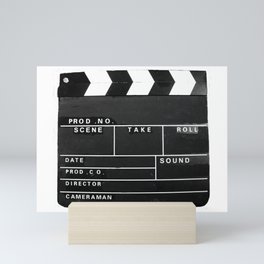 Film Movie Video production Clapper board Mini Art Print
