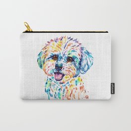 Bichon Frise Watercolor Painting by Lisa Whitehouse Carry-All Pouch