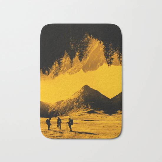 Hello threes of yellow isolation Bath Mat