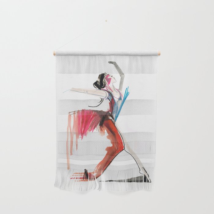 Colorful Dance Drawing  Wall Hanging
