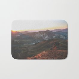 View from Wetterhorn Peak Bath Mat | Colorado, Trail, Mountain, Sanjuans, Hdr, Digital, Alpine, Sunset, Nature, Hiking 