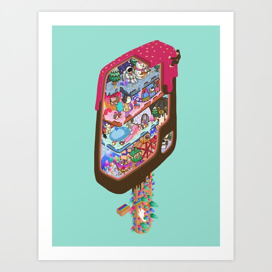 Icecream pop Art Print