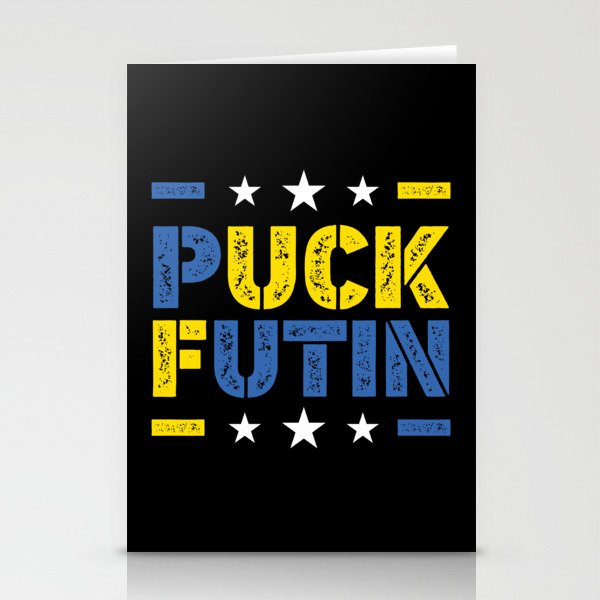 Puck Futin Fuck Putin Ukrainian War Stationery Cards