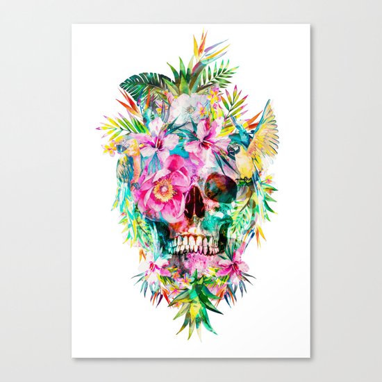Tropical Skull Canvas Print