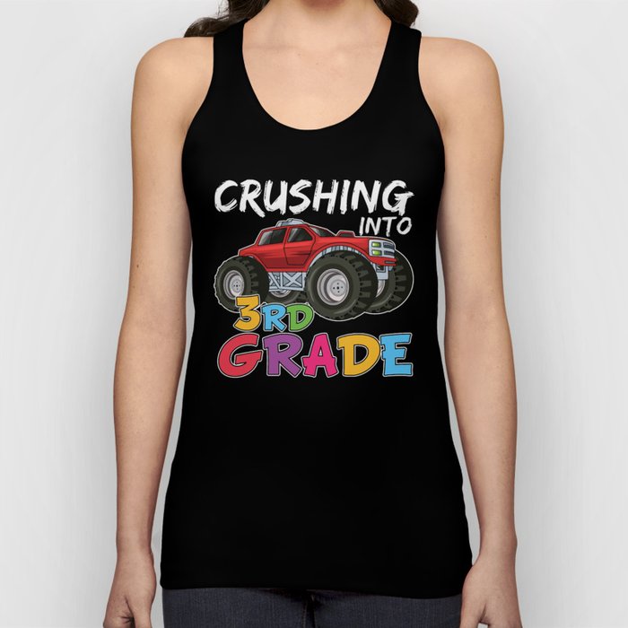 Crushing Into 3rd Grade Monster Truck Tank Top