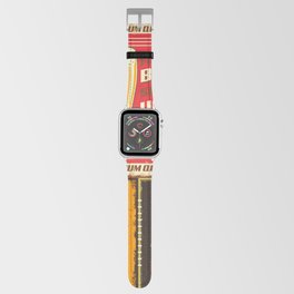 Set of beer poster in vintage style with grunge textures and beer objects Apple Watch Band