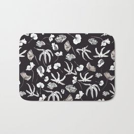 Plastic jungle pattern Bath Mat | Nature, Illustration, Pattern, Black and White 