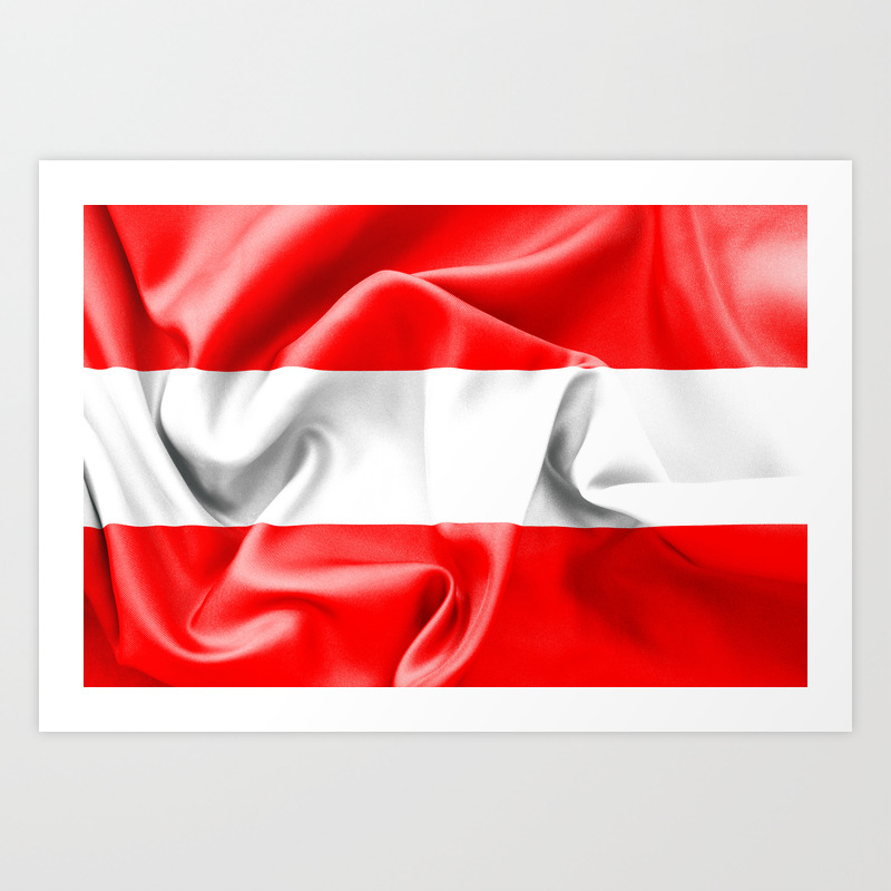 Austria Flag Art Print By Markuk97 Society6