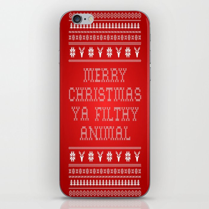Filthy Animal Christmas Sweater iPhone Skin