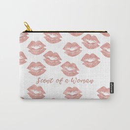 Abstract Scent of a Woman Rose Gold Lips Carry-All Pouch