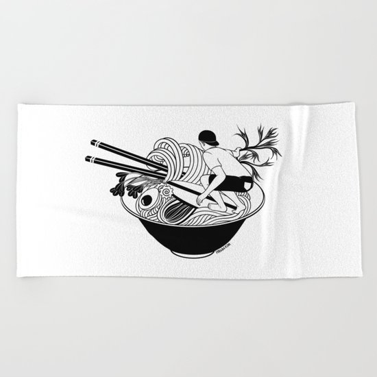 Noodle Wave Beach Towel