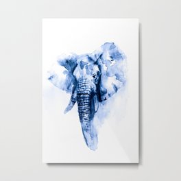 Elephant Painting Metal Print | Elephants, Painting, Animal, Nature, Elephant, Watercolor, Minimal, Abstract, Africanelephant 