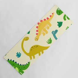 Cute Dinosaurs Pattern In Flat Style Yoga Mat