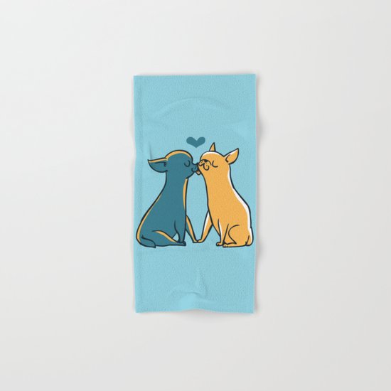 Chihuahua Kisses Hand & Bath Towel