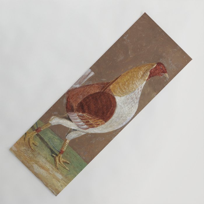 Fighting Cocks, a Pale-Breasted Fighting Cock, Facing Right  Yoga Mat