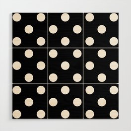white polka dots design Wood Wall Art