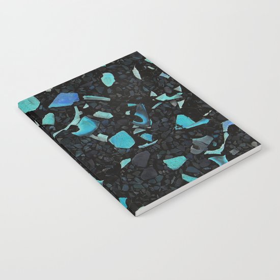Black and Blue Abstract Notebook