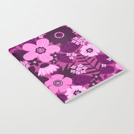 Pink Monochrome Floral Notebook