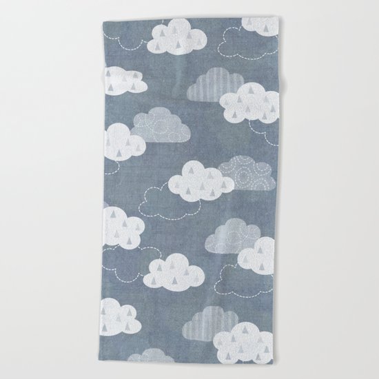 RAIN CLOUDS Beach Towel