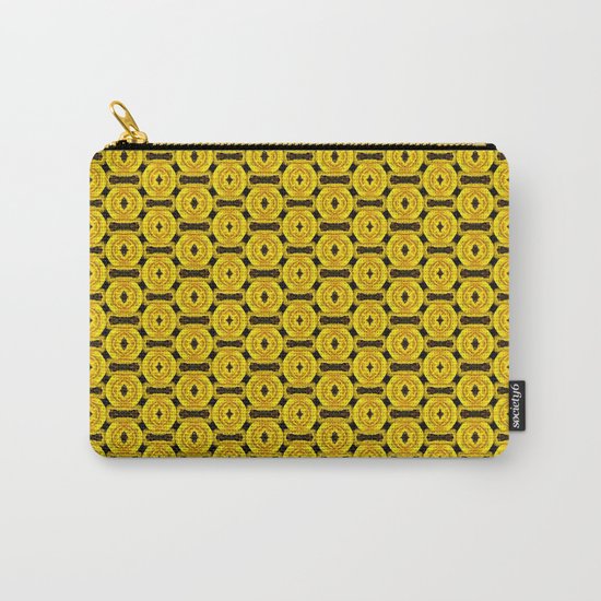 Buttons and Bows - Yellow Carry-All Pouch