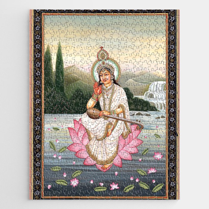 Goddess Saraswati  Jigsaw Puzzle