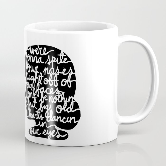In Spite of Ourselves in Black and White Coffee Mug